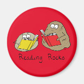 Aimant Cute Reading Rocks Librairie Book Lovers (Devant)