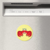Aimant Cute red crab cartoon (In Situ (Lave-vaisselle))