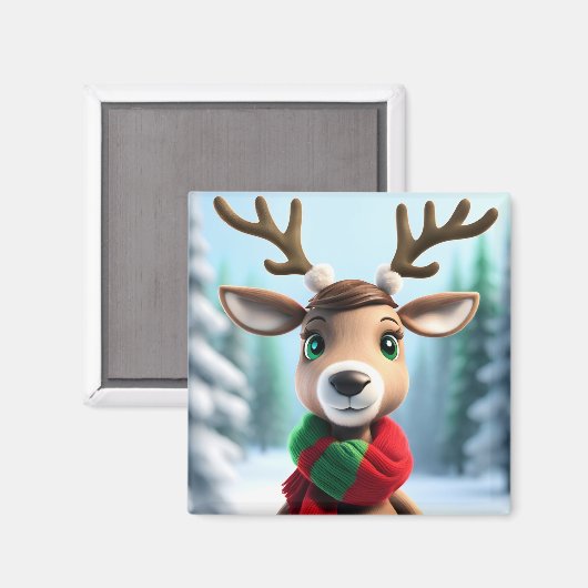 Aimant Cute Reindeer (Recto/Verso)