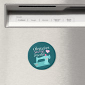 Aimant Cute Retro Machine à coudre Seamstress (In Situ (Lave-vaisselle))