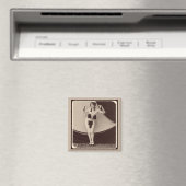 Aimant Cute risqué 1920's Flapper Girl (In Situ (Lave-vaisselle))