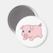 Aimant Cute Running Piglet Pig (Recto/Verso)