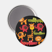 Aimant Cute Safari Jungle Zoo Animaux Imprimer Cadeaux (Recto/Verso)