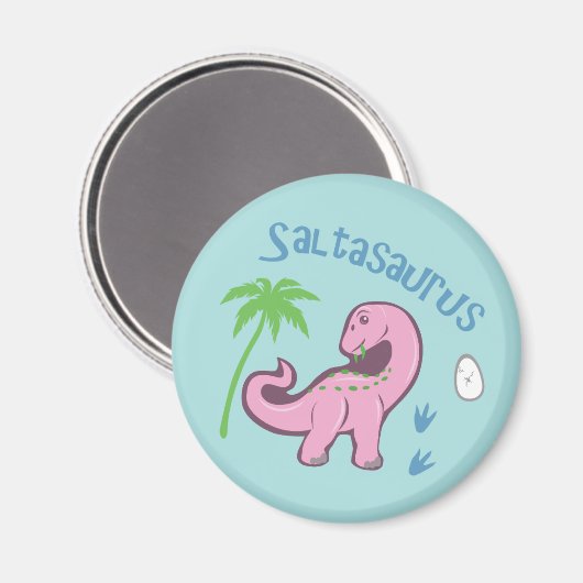 Aimant Cute Saltasaurus (Recto/Verso)