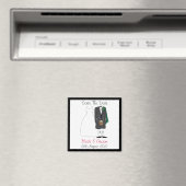 Aimant Cute Scottish Bride & Groom Enregistrer l'aimant D (In Situ (Lave-vaisselle))