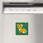 Aimant Cute Scruffy Little Fox (In Situ (Lave-vaisselle))