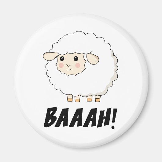 Aimant Cute Sheep Baaah (Devant)
