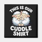 Aimant Cute Sheep Couple This Is Our Cuddle  (Devant)
