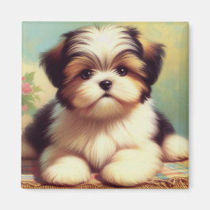 Aimant Cute Shih-Tzu Peinture de chiot