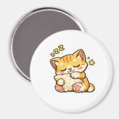 Aimant Cute Sleepy Cat Pillow (Recto/Verso)