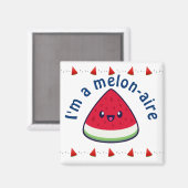 Aimant Cute Smiling Kawaii Watermelon (Recto/Verso)