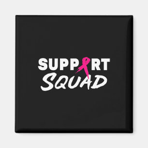 Aimant Cute soutien du cancer du sein Squad Ruban rose