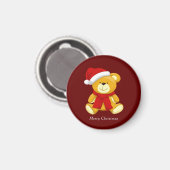 Aimant Cute Teddy Bear Père Noël (Recto/Verso)