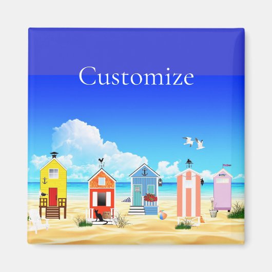 Aimant Cute Tiny Beach Shacks Thunder_Cove (Devant)