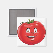 Aimant Cute Tomato humoristique caricature fruits légumes (Recto/Verso)