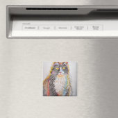 Aimant Cute Tuxedo Chat Dessin d'art Chats (In Situ (Lave-vaisselle))