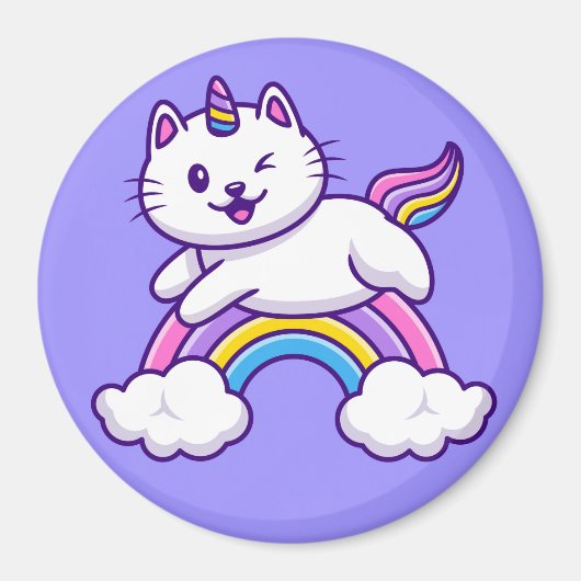 Aimant Cute Unicorn Chat (Devant)