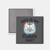 Aimant Cute Unicorn Couple Snuggle This Is My Cuddle  (Recto/Verso)