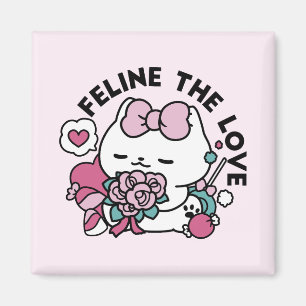 Aimant Cute Valentine's Cat Design - Feline the Love