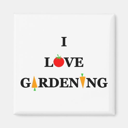 Aimant Cute Vegetable Gardener Saying Cartoon Veggies (Devant)