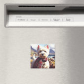 Aimant Cute West Highland Peinture de Terrier blanc (In Situ (Lave-vaisselle))