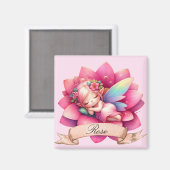 Aimant Cute Whimsical Floral Doux Rêves Dormir Fée (Recto/Verso)