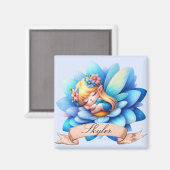 Aimant Cute Whimsical Floral Doux Rêves Dormir Fée (Recto/Verso)