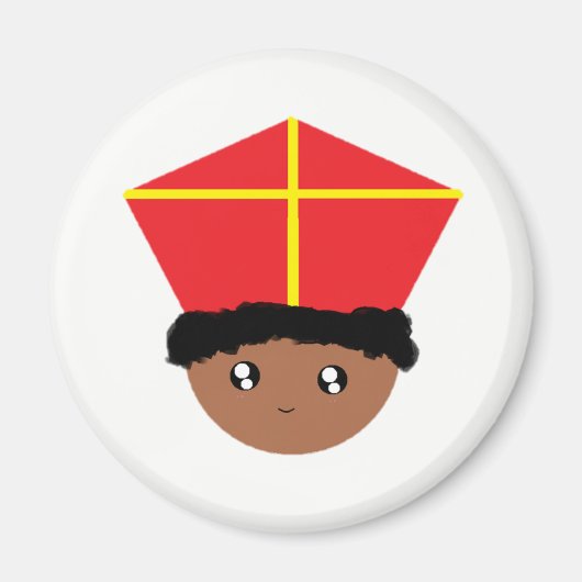 Aimant Cutieful Kids Art St. Nicholas Miter Zwarte Piet (Devant)