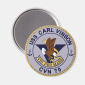 Aimant CVN-70 CARL VINSON Nucléaire polyvalent (Recto/Verso)