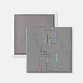 Aimant "Cyber gothique" Art géométrique (Recto/Verso)