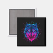 Aimant Cyber Wolf For Animal Lovers And Birthday And Birt (Recto/Verso)