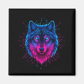 Aimant Cyber Wolf For Animal Lovers And Birthday And Birt (Devant)