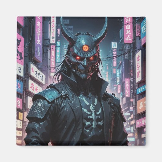 Aimant Cyberpunk Demon Samurai (Devant)