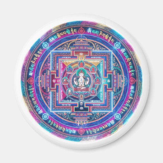 Aimant Cyberpunk Mandala (Devant)