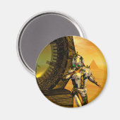 Aimant CYBORG TITAN DANS LE DÉSERT DE L'HYPERION Science- (Recto/Verso)