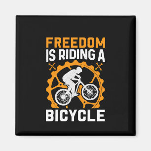 Aimant Cyclisme Art Liberté Est À Vélo
