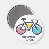 Aimant Cyclisme de texte personnalisé (Recto/Verso)