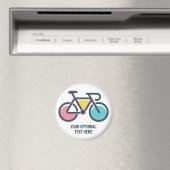 Aimant Cyclisme de texte personnalisé (In Situ (Lave-vaisselle))