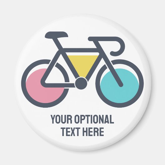Aimant Cyclisme de texte personnalisé (Devant)