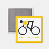 Aimant Cycliste à vélo sur mesure (Recto/Verso)