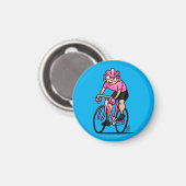 Aimant Cycliste au Maglia Rosa (Recto/Verso)