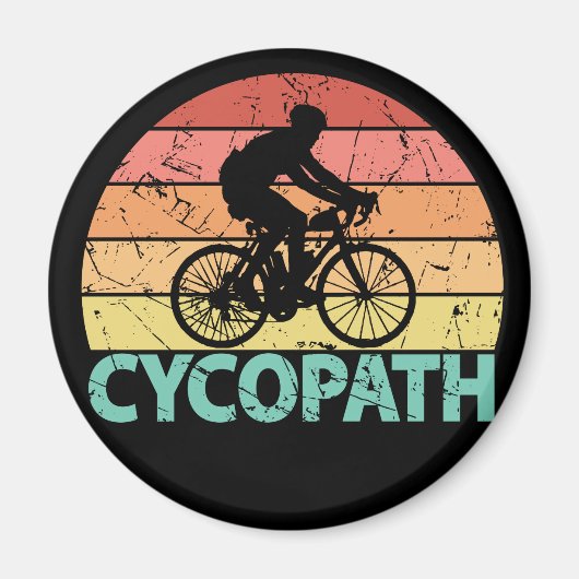 Aimant Cycliste Cycliste amusant Cycopath (Devant)
