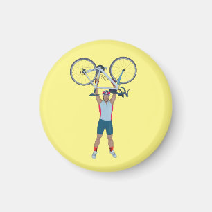 Aimant Cycliste Levage d'un vélo
