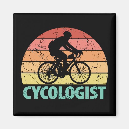 Aimant Cycologiste Funny Cycling (Devant)