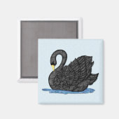Aimant Cygne noir (Recto/Verso)