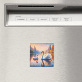 Aimant Cygnet et cygne (In Situ (Lave-vaisselle))