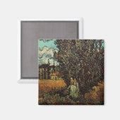 Aimant Cyprès et deux femmes par Vincent van Gogh (Recto/Verso)