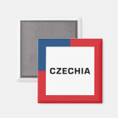 Aimant Czechia 01A - Couleurs Drapeau (Recto/Verso)
