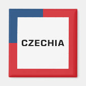 Aimant Czechia 01A - Couleurs Drapeau (Devant)