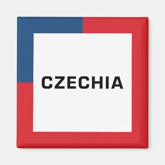 Aimant Czechia 01A - Couleurs Drapeau (Devant)
